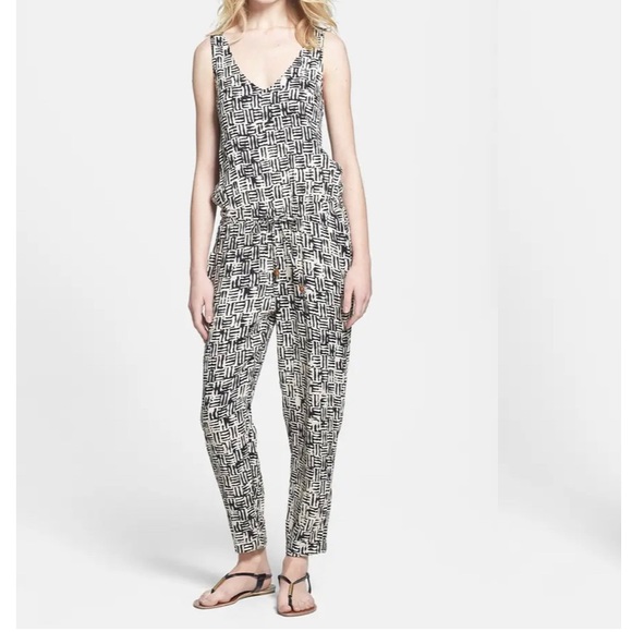 Ella Moss Pants - ELLA MOSS Kona Graphic Print Jumpsuit Size S